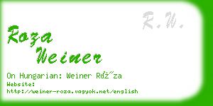 roza weiner business card